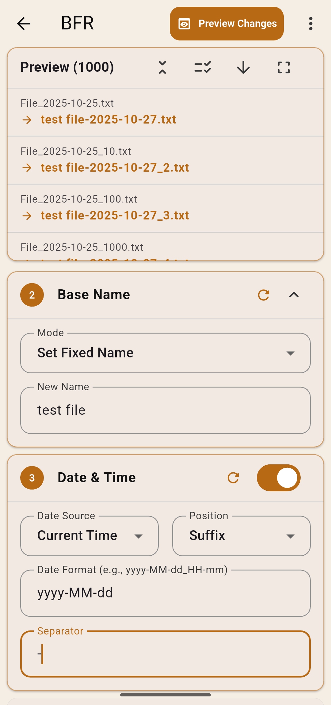 bulk-file-renamer screenshot 2